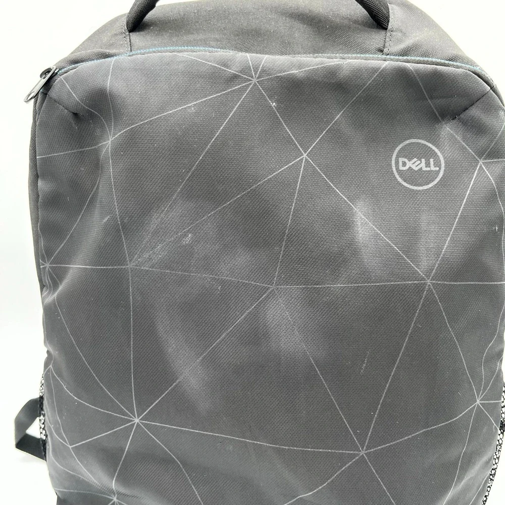 Dell Essential Unisex Backpack Core Black Gray Padded Shoulder Straps Laptop Bag